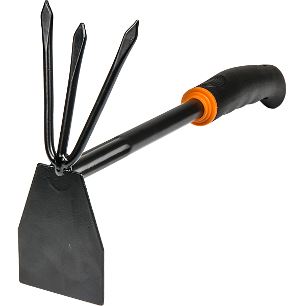 Garden Hoe Garden Rake 2 in 1 Gardening Tools, 3 Prong Garden Fork for Garden Soil, Hand Hoe Hand Rake Cultivator Garden Tool, Soil Rake & Mattock Gardening Tool-0